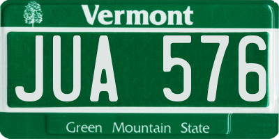 VT license plate JUA576