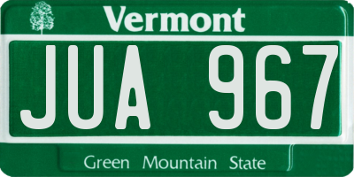 VT license plate JUA967
