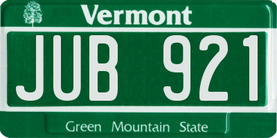 VT license plate JUB921