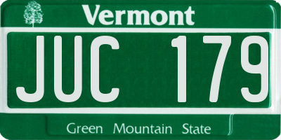 VT license plate JUC179