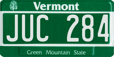 VT license plate JUC284