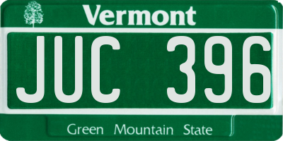 VT license plate JUC396