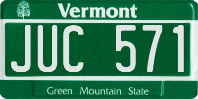 VT license plate JUC571