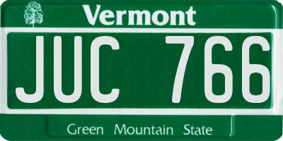 VT license plate JUC766