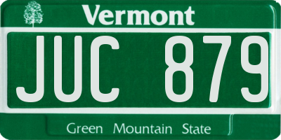 VT license plate JUC879