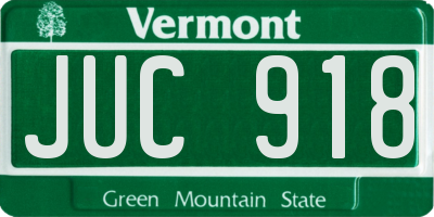 VT license plate JUC918