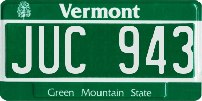 VT license plate JUC943