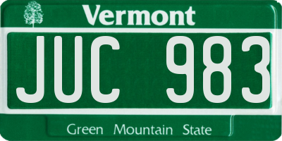 VT license plate JUC983