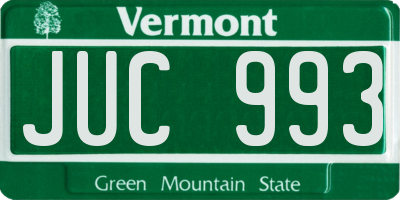 VT license plate JUC993