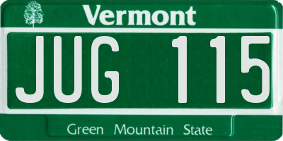 VT license plate JUG115