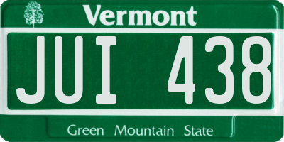 VT license plate JUI438