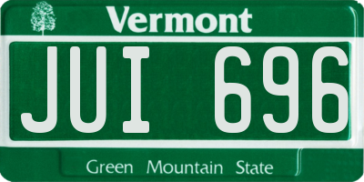 VT license plate JUI696