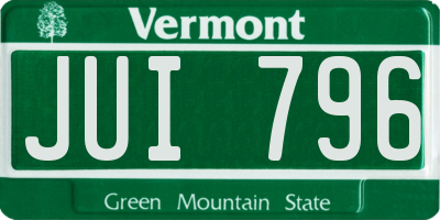 VT license plate JUI796