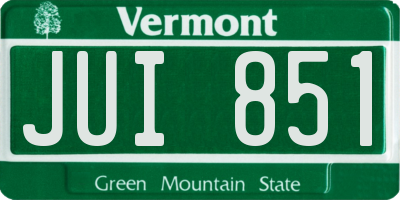 VT license plate JUI851