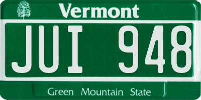 VT license plate JUI948