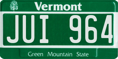 VT license plate JUI964
