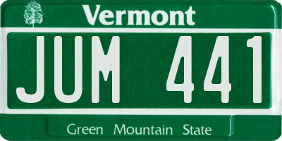 VT license plate JUM441