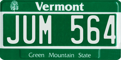 VT license plate JUM564