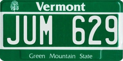 VT license plate JUM629