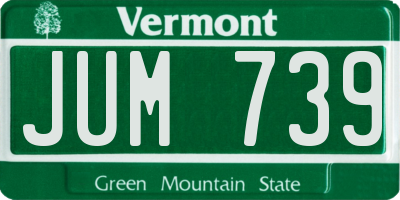 VT license plate JUM739