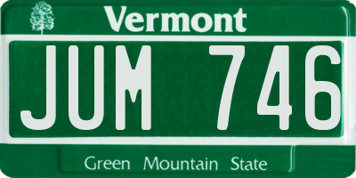 VT license plate JUM746