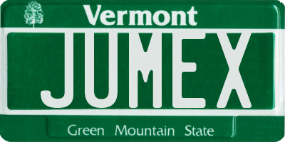 VT license plate JUMEX