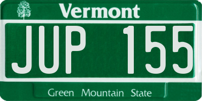 VT license plate JUP155
