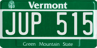 VT license plate JUP515