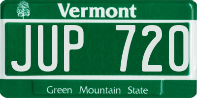 VT license plate JUP720