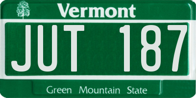 VT license plate JUT187