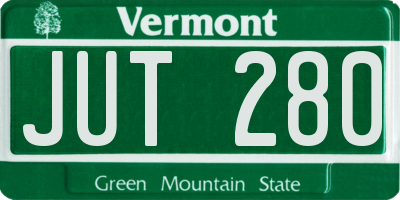 VT license plate JUT280