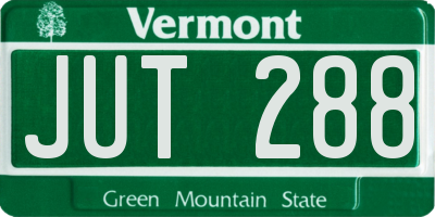 VT license plate JUT288