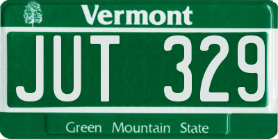 VT license plate JUT329