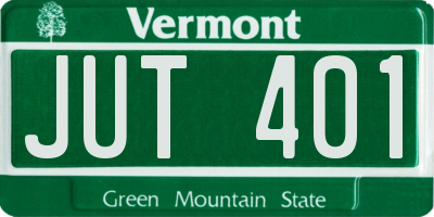 VT license plate JUT401