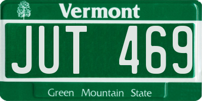 VT license plate JUT469
