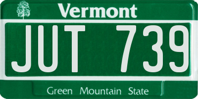 VT license plate JUT739