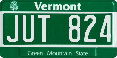 VT license plate JUT824