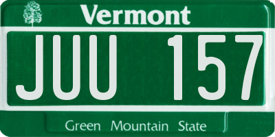 VT license plate JUU157