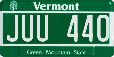 VT license plate JUU440