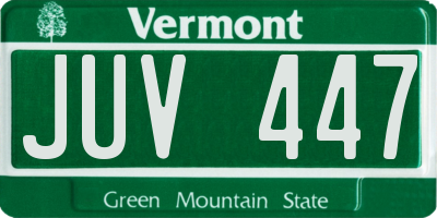 VT license plate JUV447
