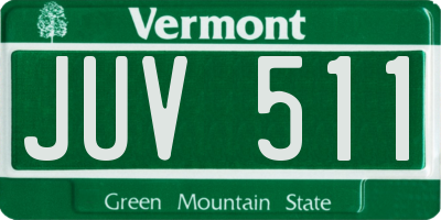 VT license plate JUV511
