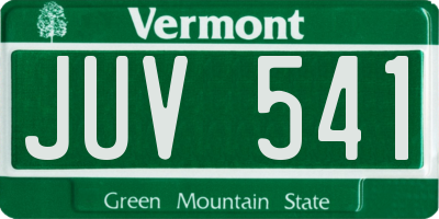 VT license plate JUV541