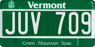 VT license plate JUV709