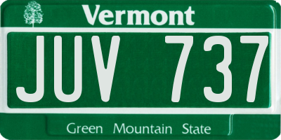 VT license plate JUV737