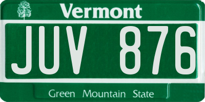VT license plate JUV876
