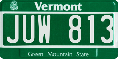 VT license plate JUW813