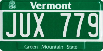 VT license plate JUX779