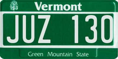 VT license plate JUZ130