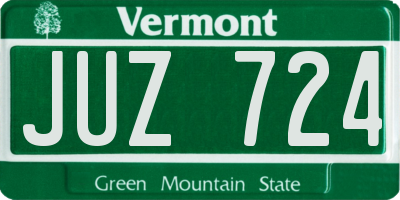 VT license plate JUZ724