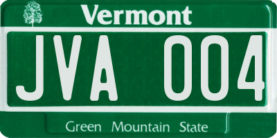 VT license plate JVA004